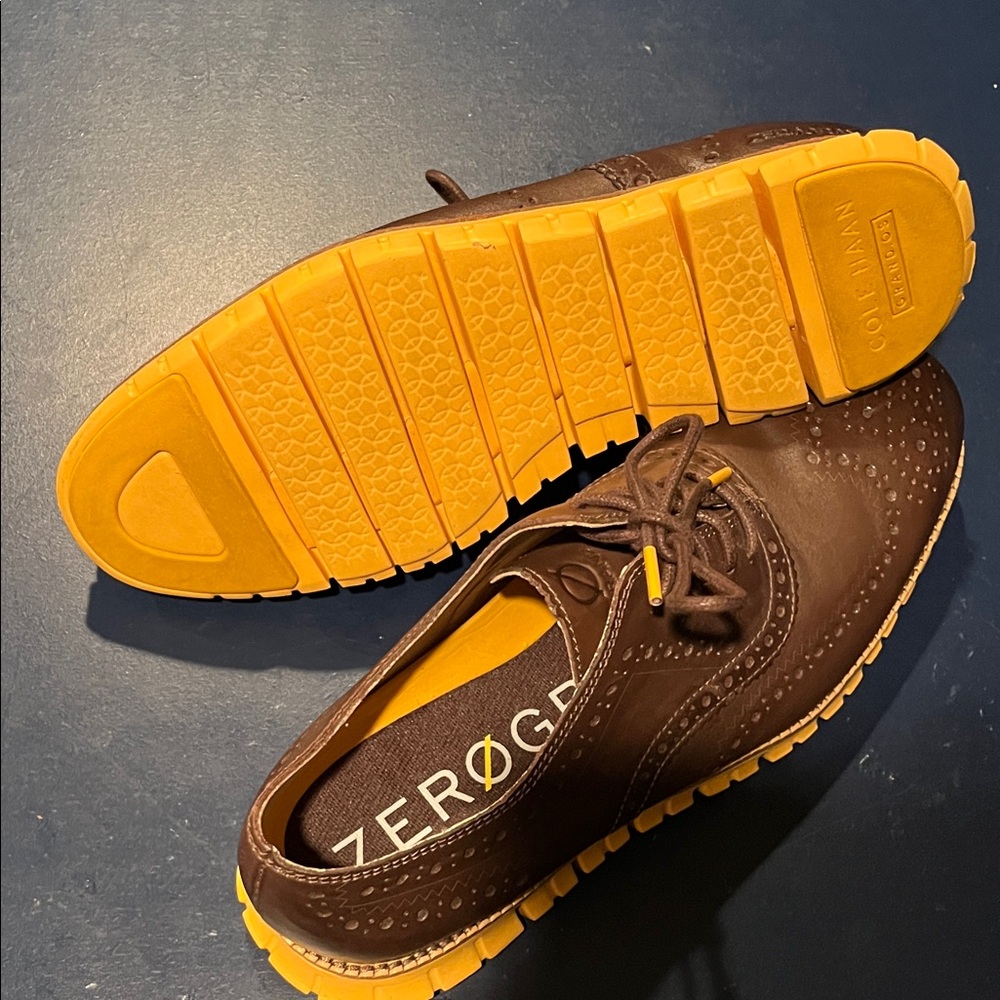 Men's Cole Haan Zerogrand Brown and Orange Shoes — never worn!